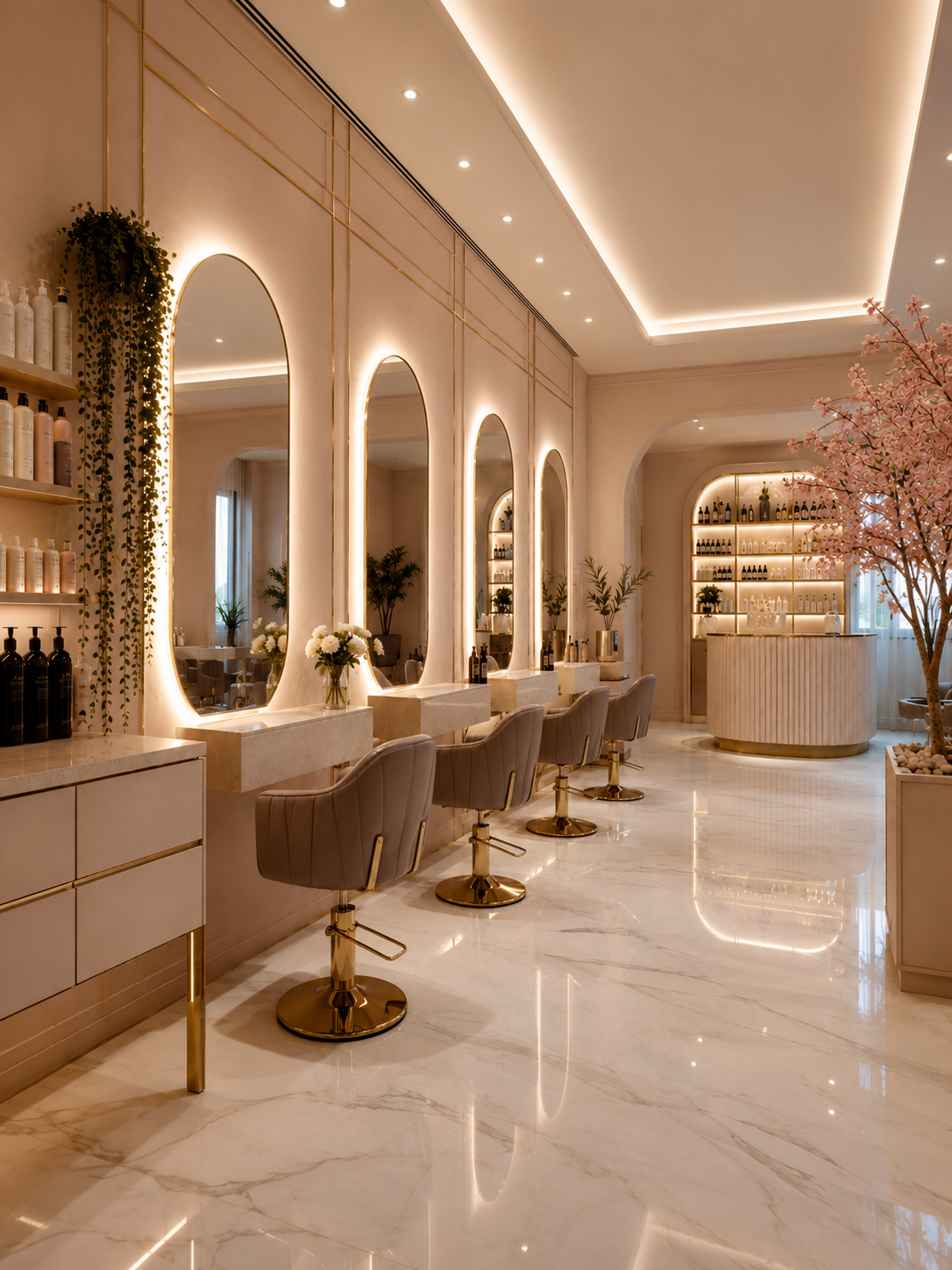 Luxury salon interior